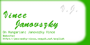 vince janovszky business card